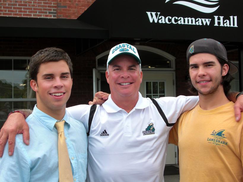 Steve Callahan, Tracy Callahan and T.J. Callahan Parents weekend Coastal Carolina University